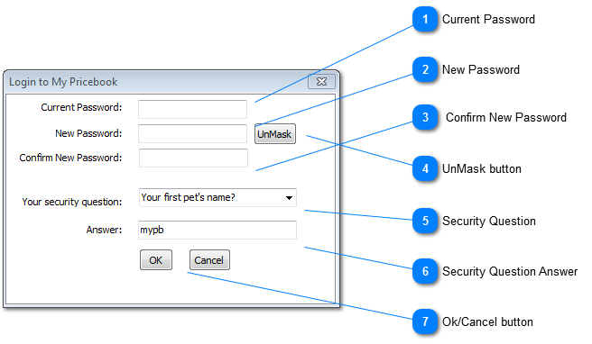 Change Password window