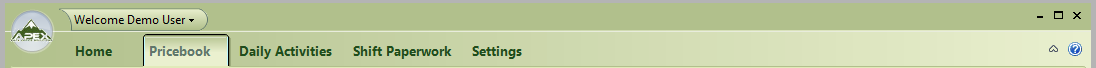 1. Menu Tabs