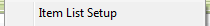 2. Item List Setup