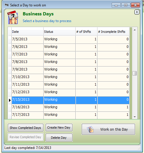 2. Click on Day