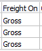 7. Freight Billed on
Gross or Net