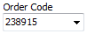 3. Enter Order Code