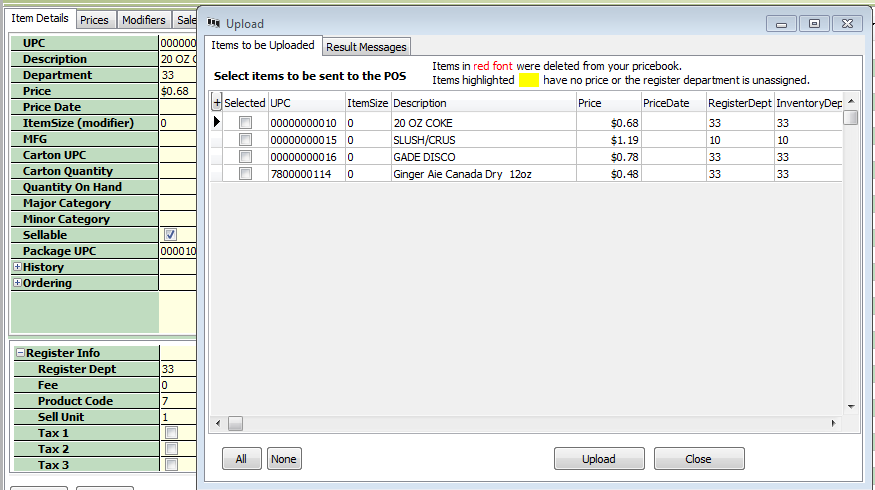 2. Upload Window