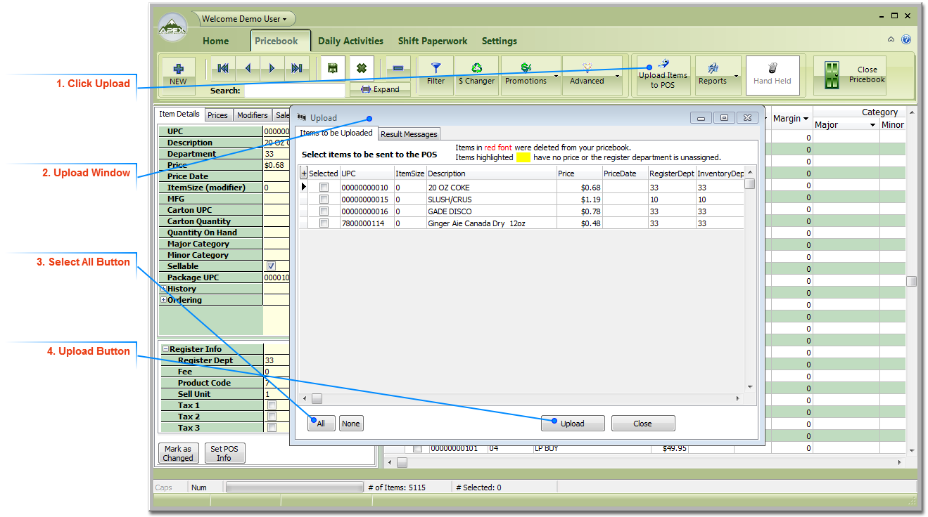 5. Upload to Register